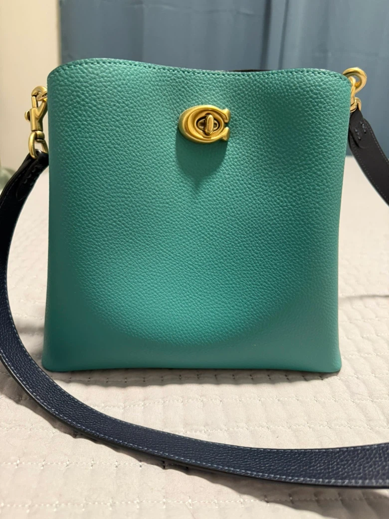 Coach Teal Leather Bucket Bag