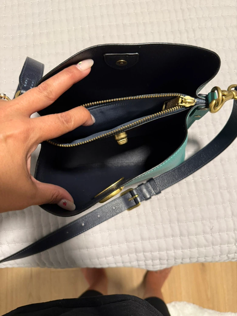 Coach Teal Leather Bucket Bag - photo 3
