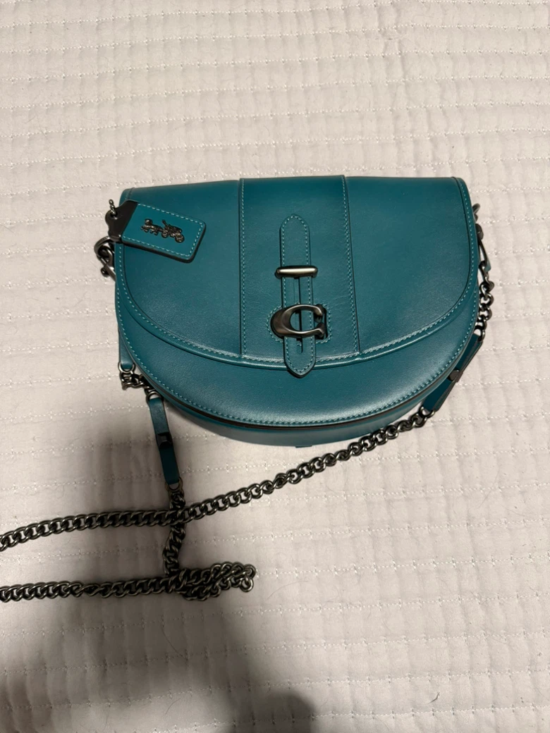Teal Coach Saddle Bag