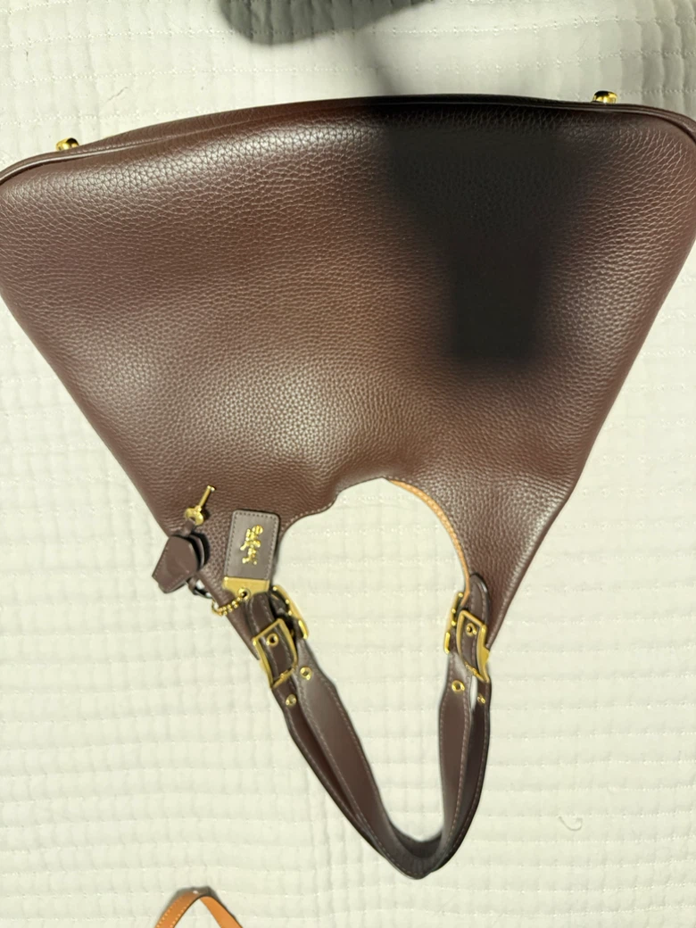 Coach Brown Pebble Leather Hobo Handbag - photo 2