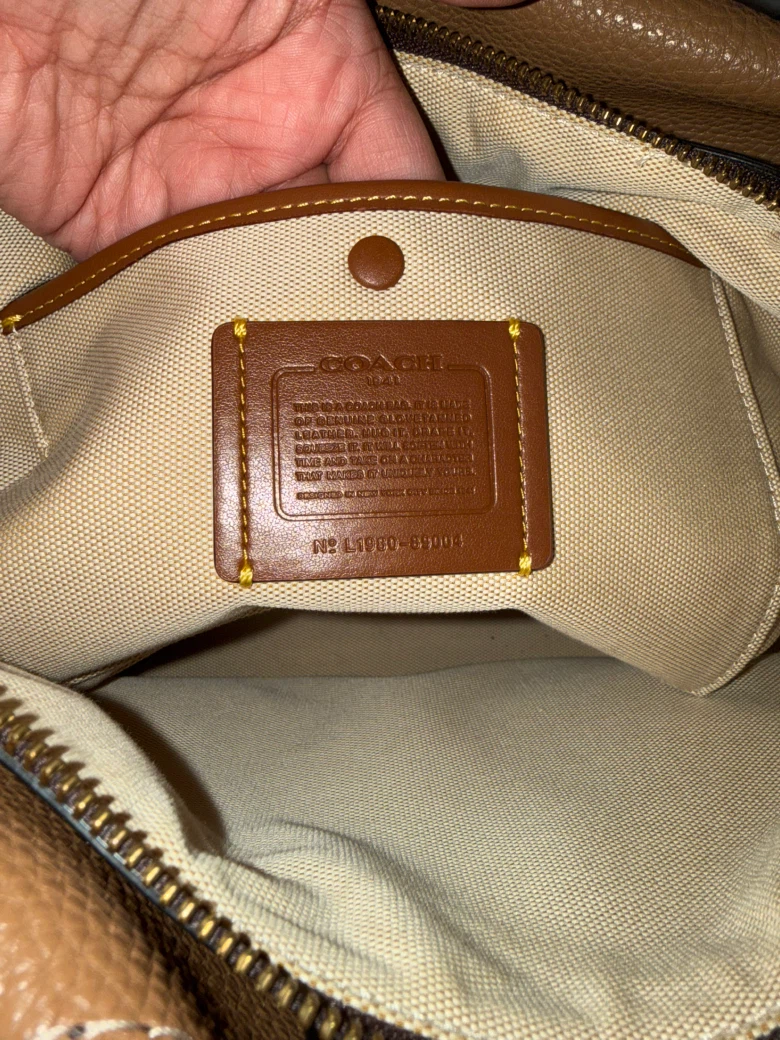 Coach Brown Pebble Leather Hobo Handbag - photo 4
