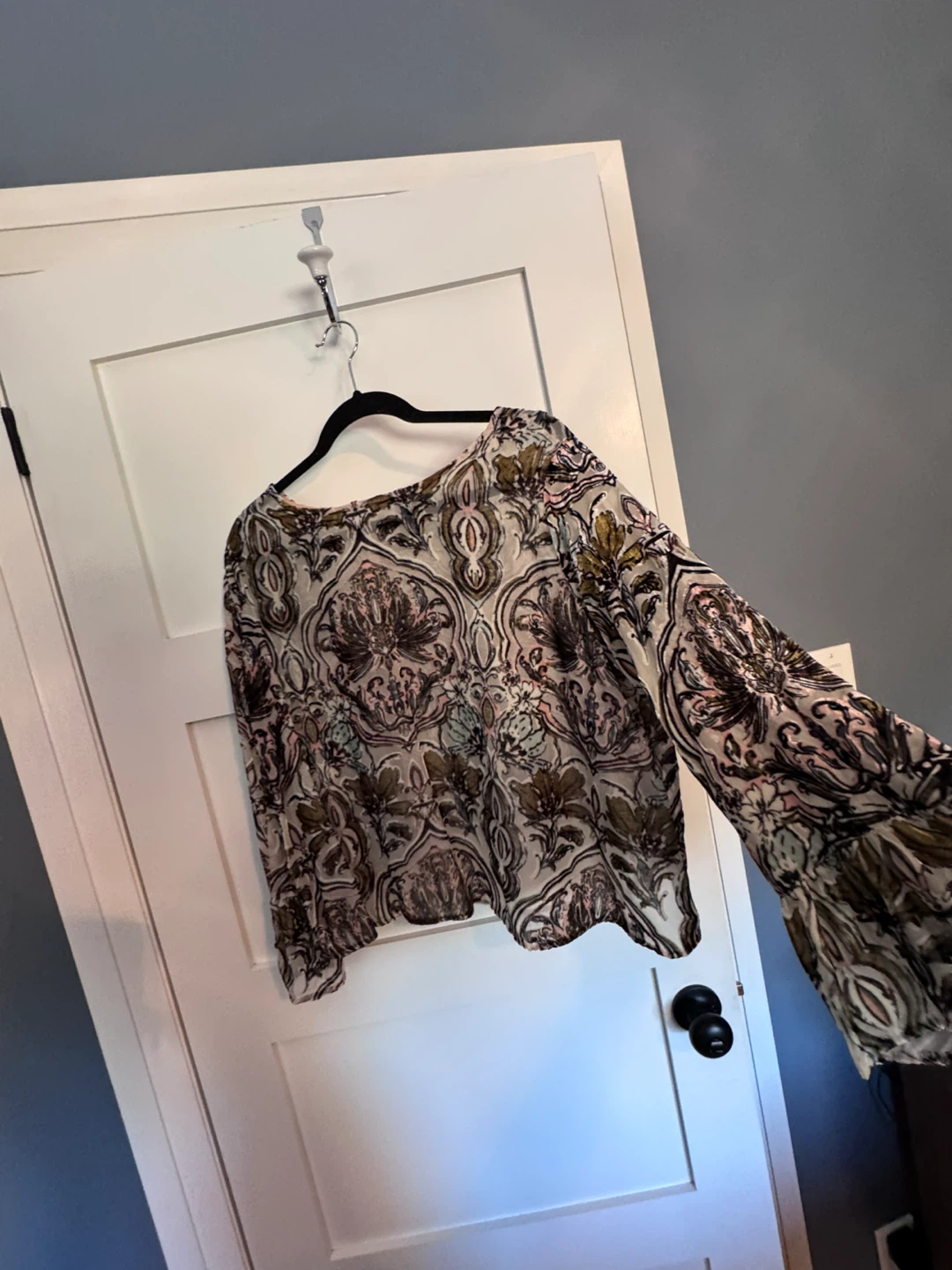 The Room Printed Long Sleeve Blouse - Size M