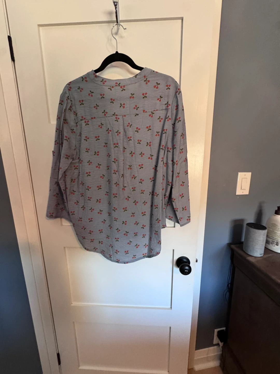 ONLI Women's Grey Cherry Print Tunic Top - photo 2