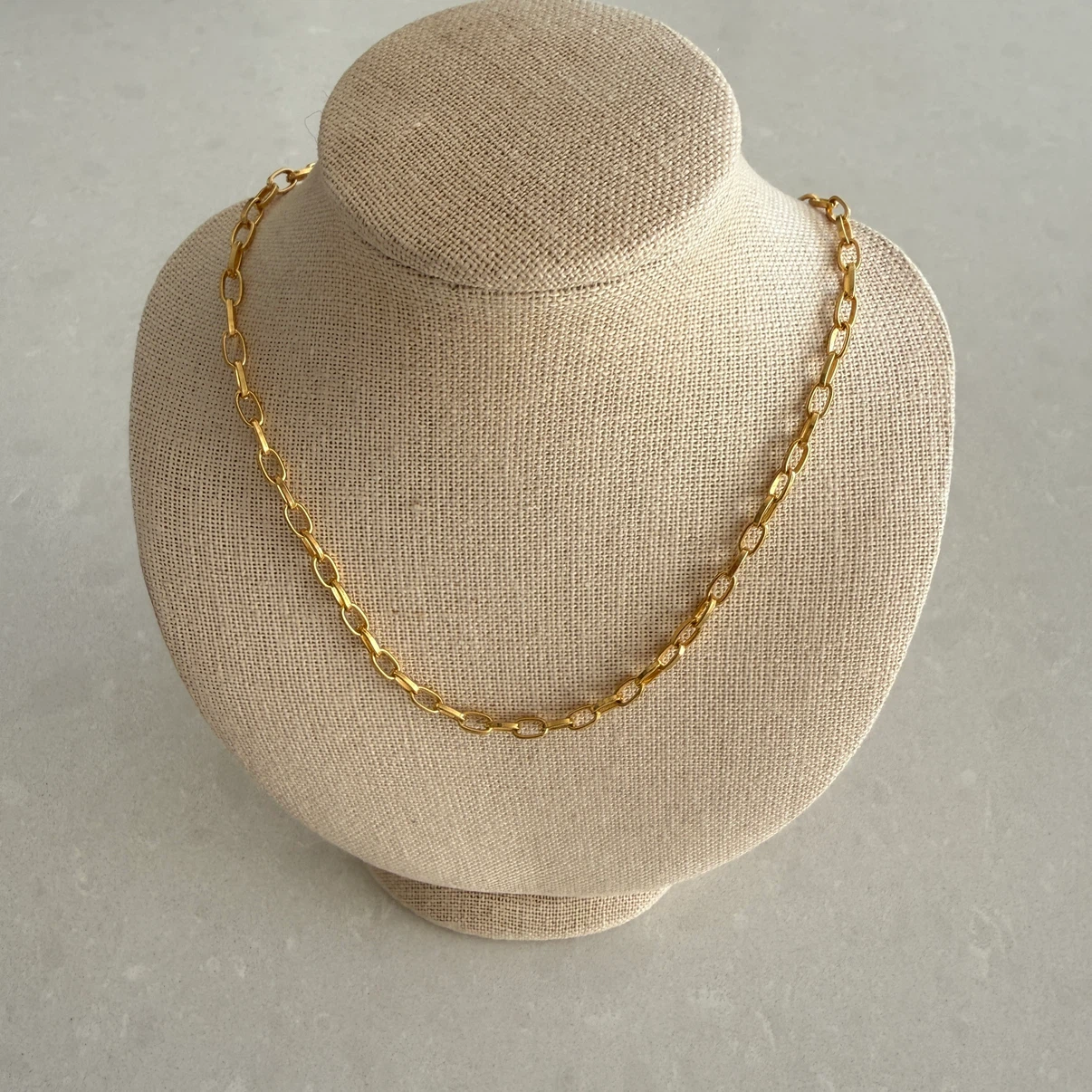Brass adjustable gold necklace