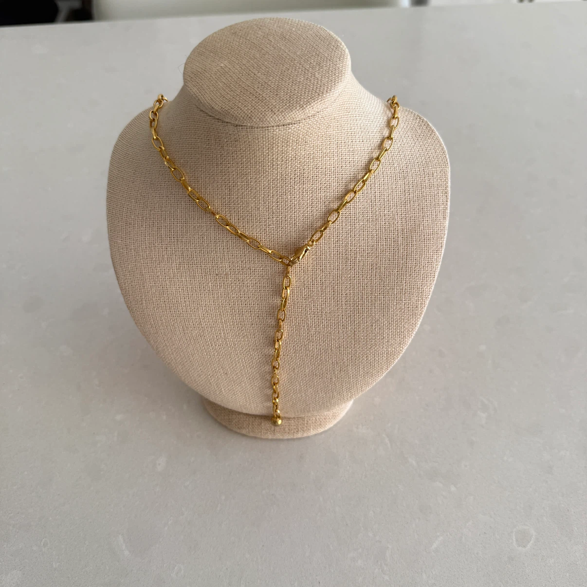 Brass adjustable gold necklace - photo 2