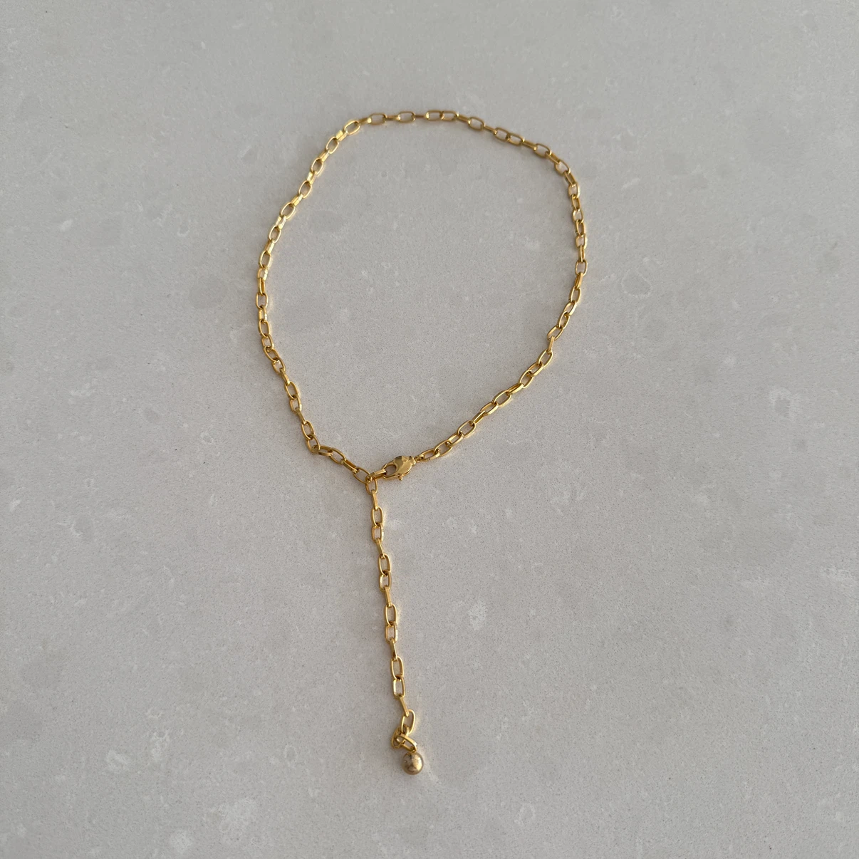 Brass adjustable gold necklace - photo 4
