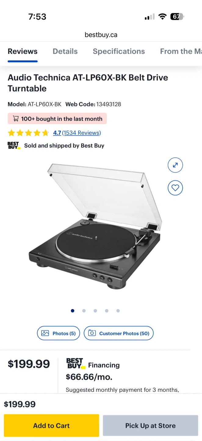 Moving Out Sale: Audio-Technica Turntable - photo 2