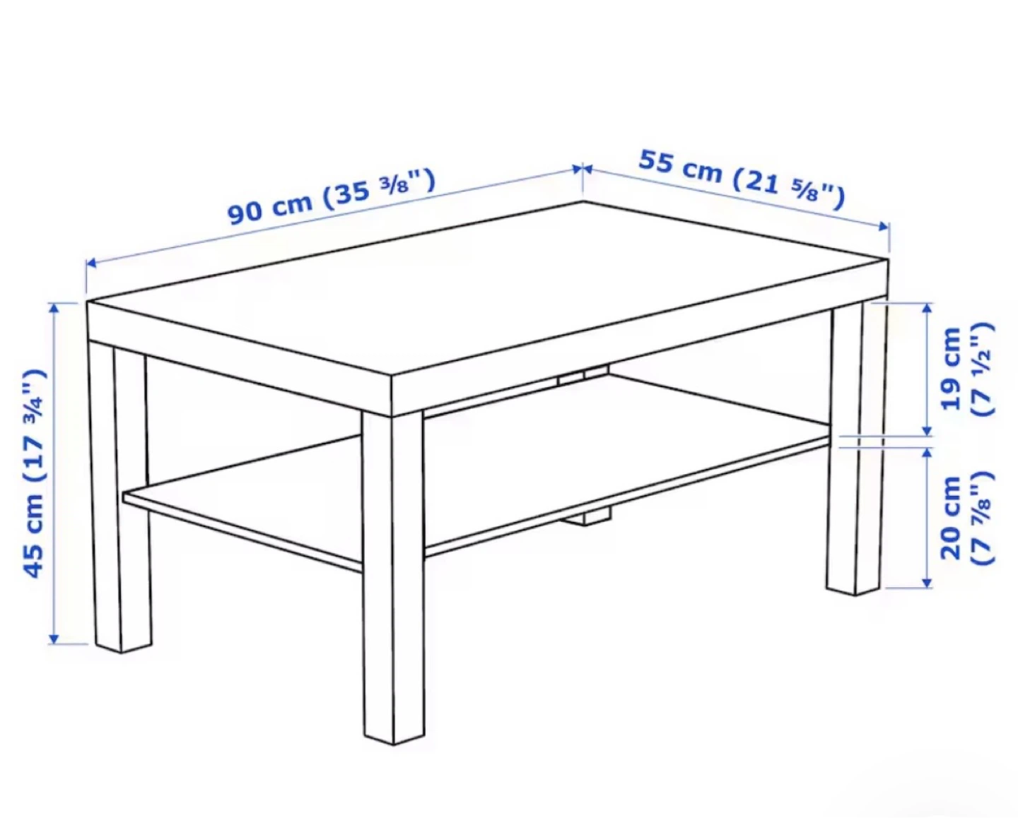 IKEA LACK coffee table black brown - photo 4