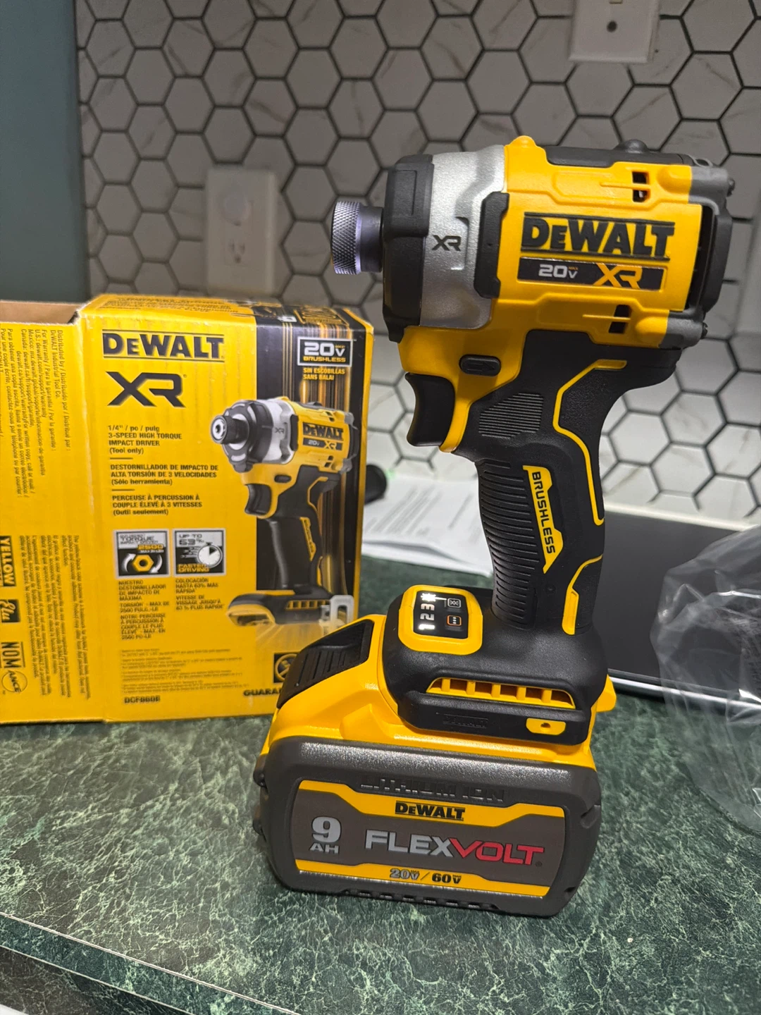 DEWALT 20V XR Brushless 1/4" 3-Speed High Torque Impact Driver