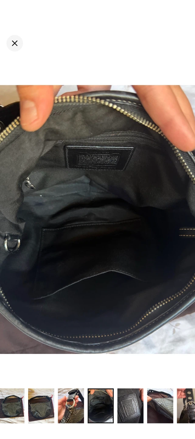 🖤Y2K Medium Coach Soho Hobo Bag in Black-Gray - photo 4