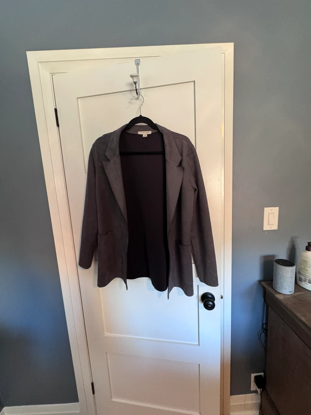 FAVLUX Grey Suede-like Blazer Jacket - Size L - photo 2