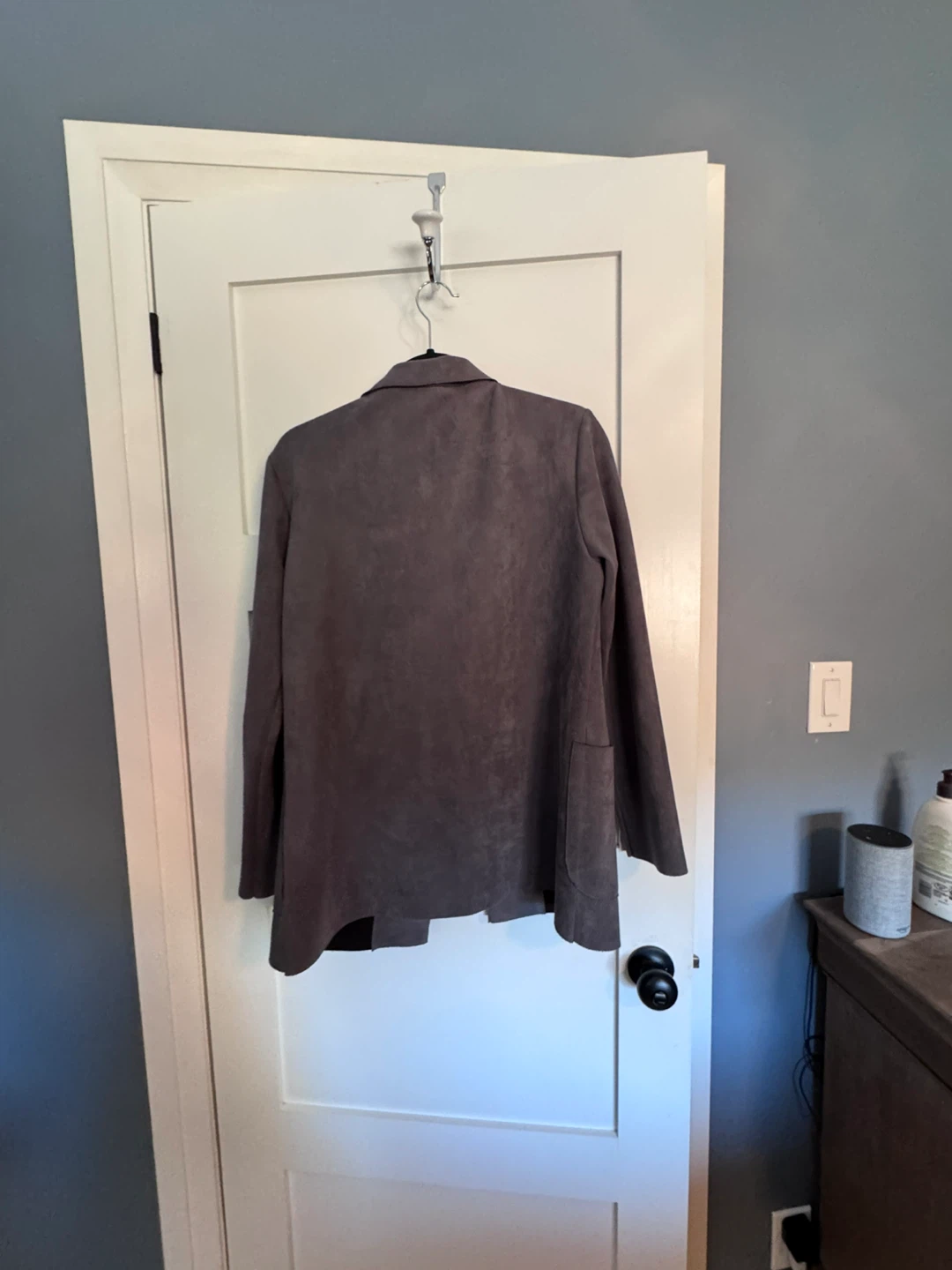 FAVLUX Grey Suede-like Blazer Jacket - Size L - photo 3