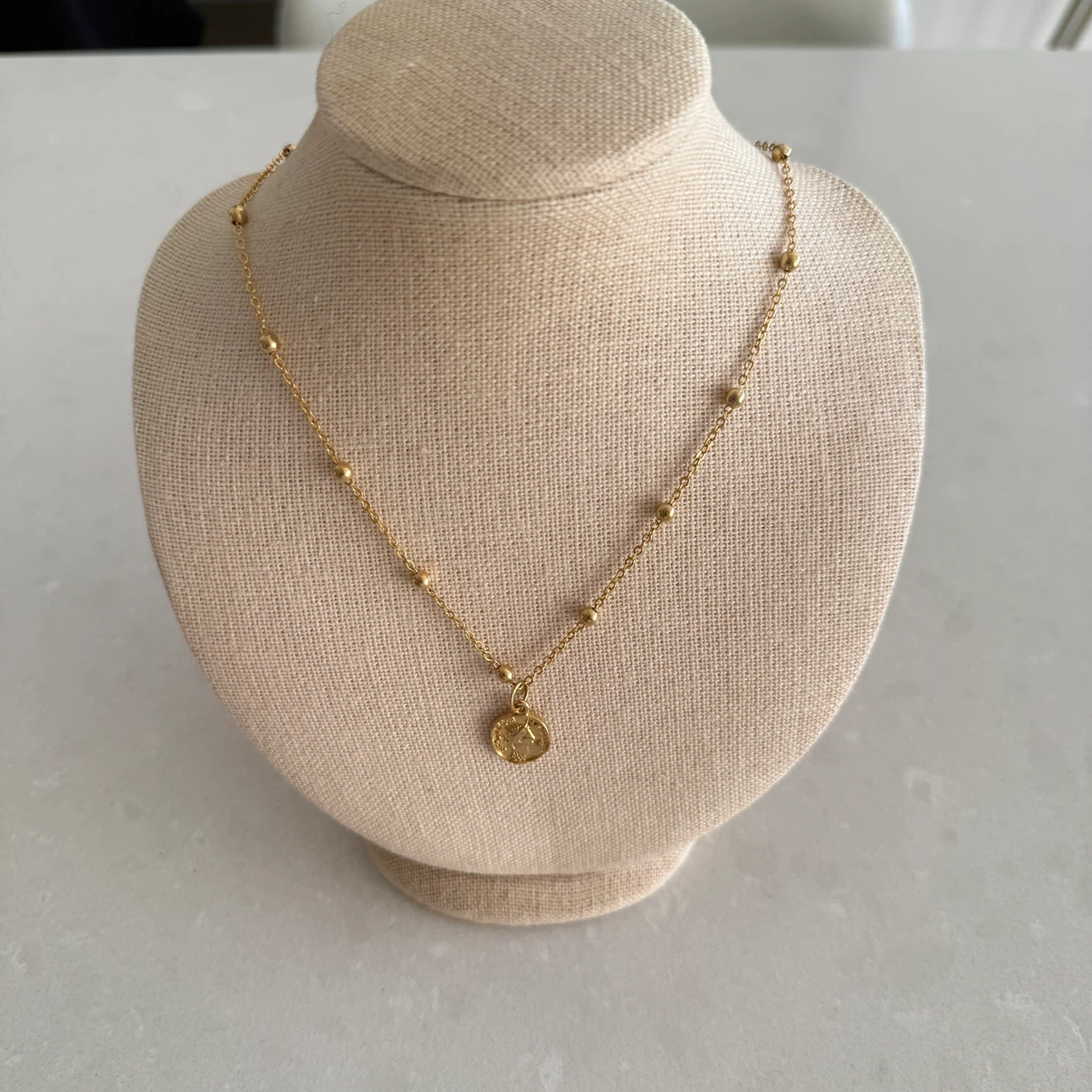 Korea Brass Gold Chain Necklace with Pendant
