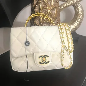 White Quilted Chain Bag