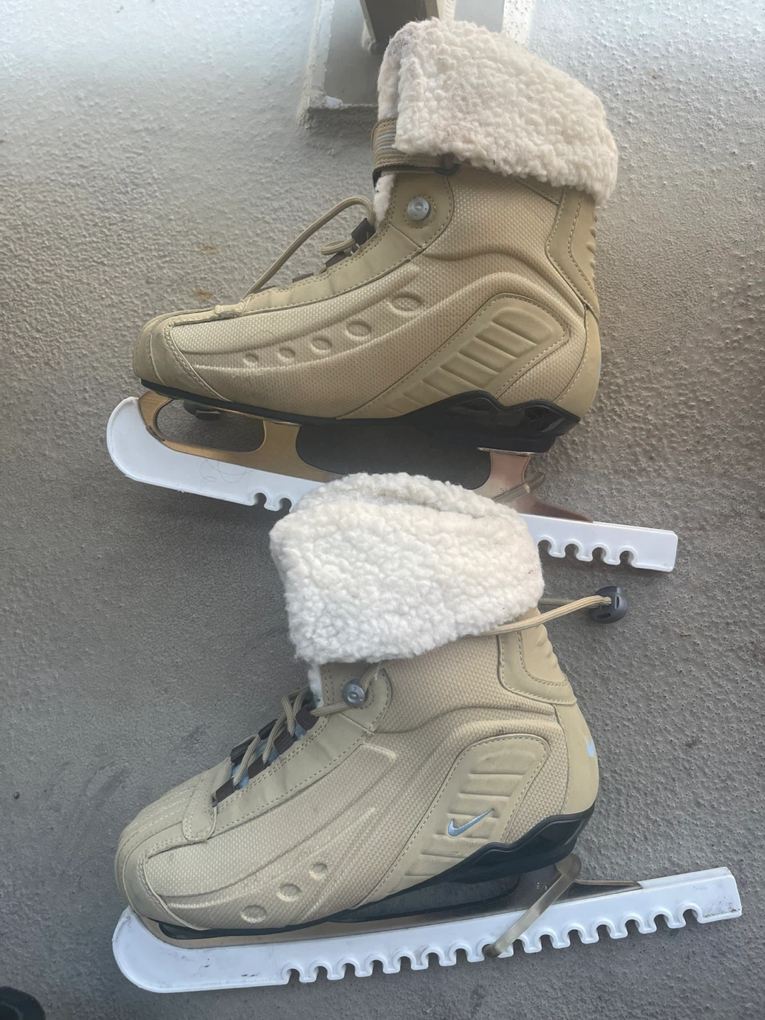Nike Ice Skates - Tan/Cream - Size 7 US Women's
