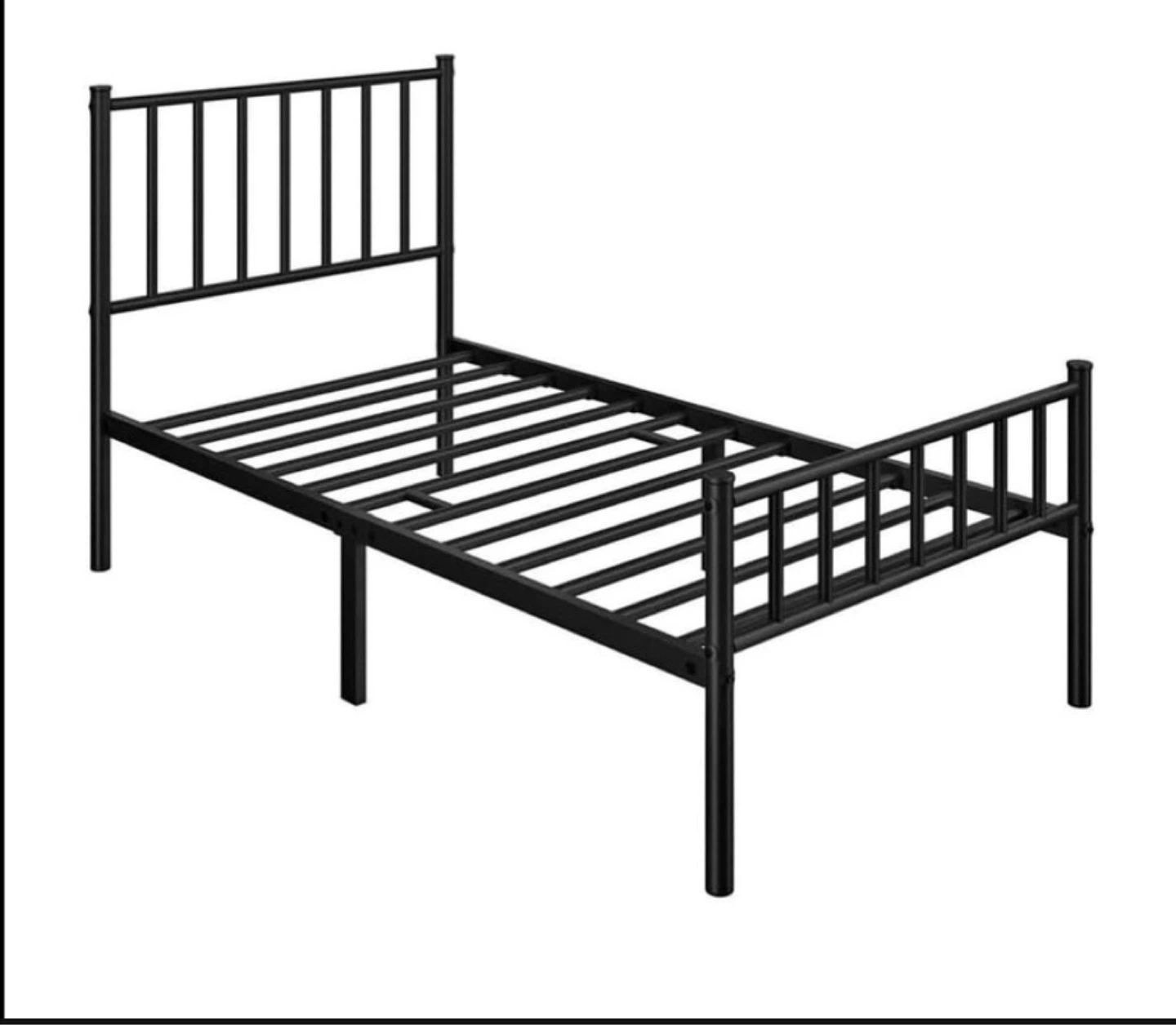 FULL/DOUBLE black metal bed frame + boxspring