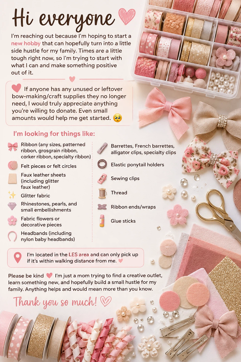 I’m looking for Hair Bow Supplies (Please Read!)