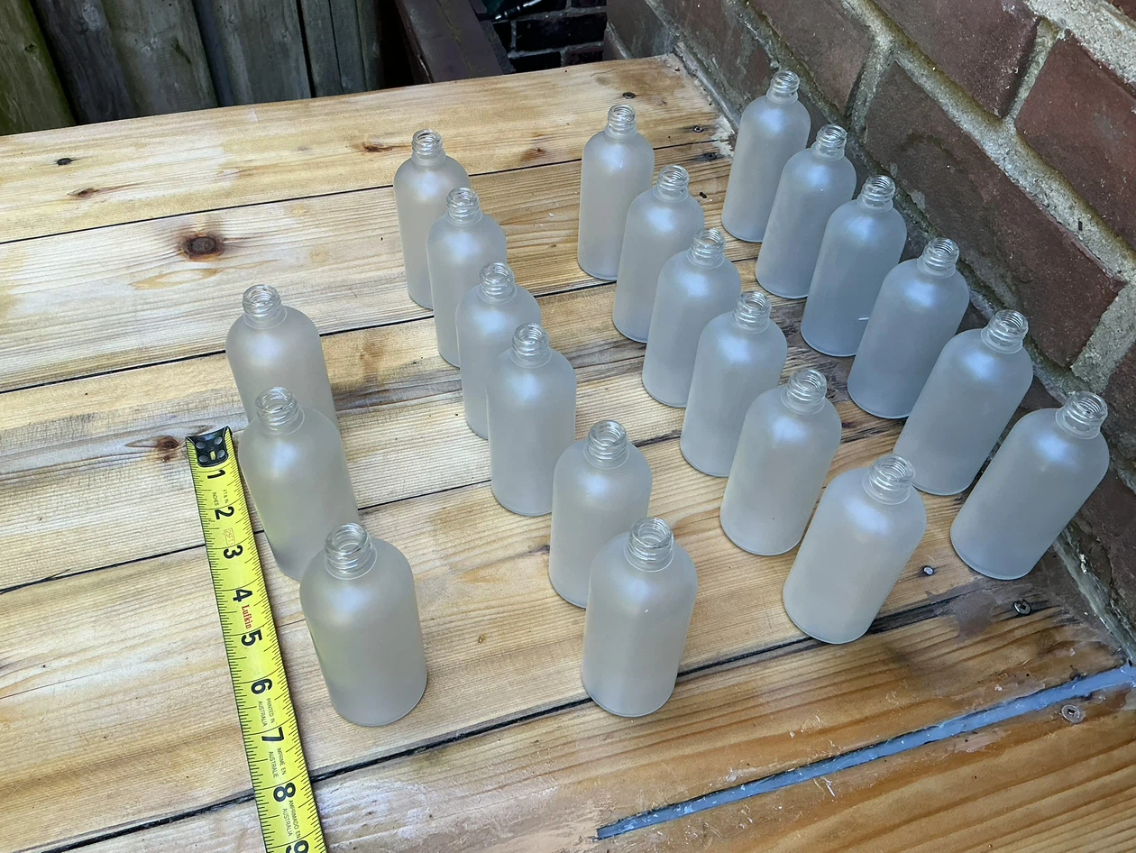 Lot of 21 New Frosted Glass Dropper Bottles ! - photo 2