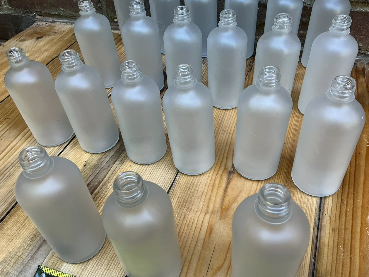 Lot of 21 New Frosted Glass Dropper Bottles ! - photo 5