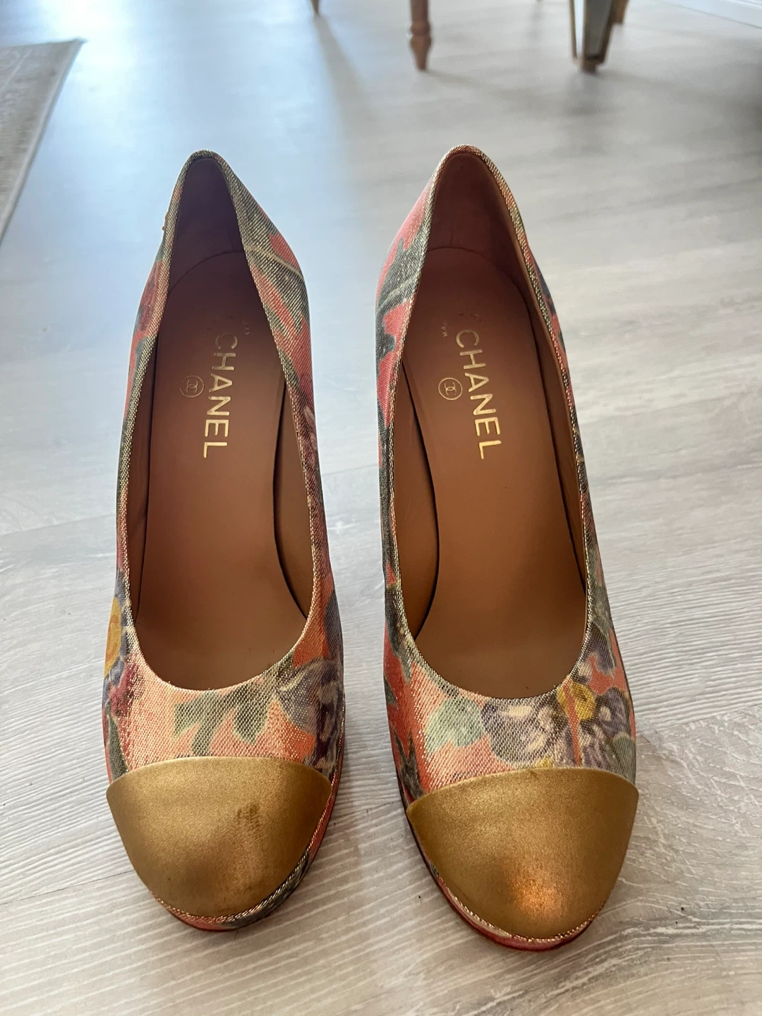 Chanel Floral Print Heels