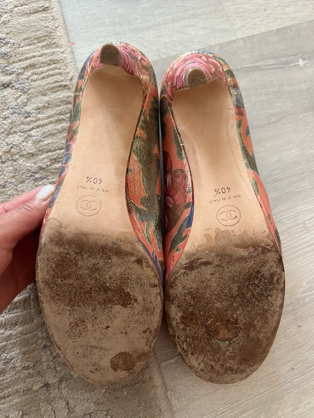 Chanel Floral Print Heels - photo 4