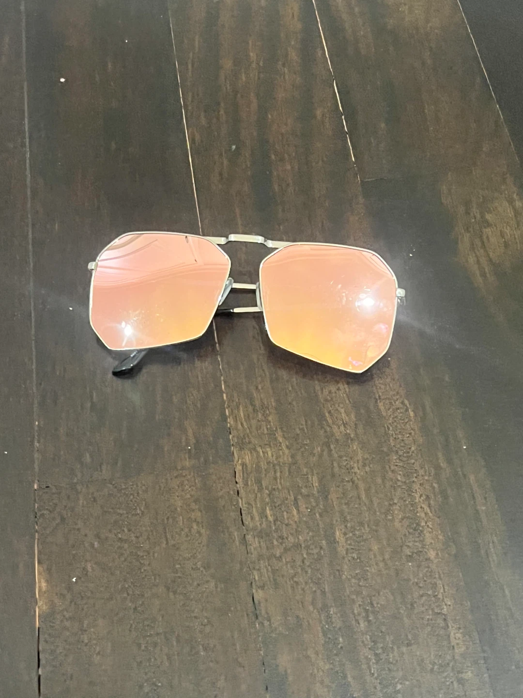 Aviator Sunglasses with Orange Lenses