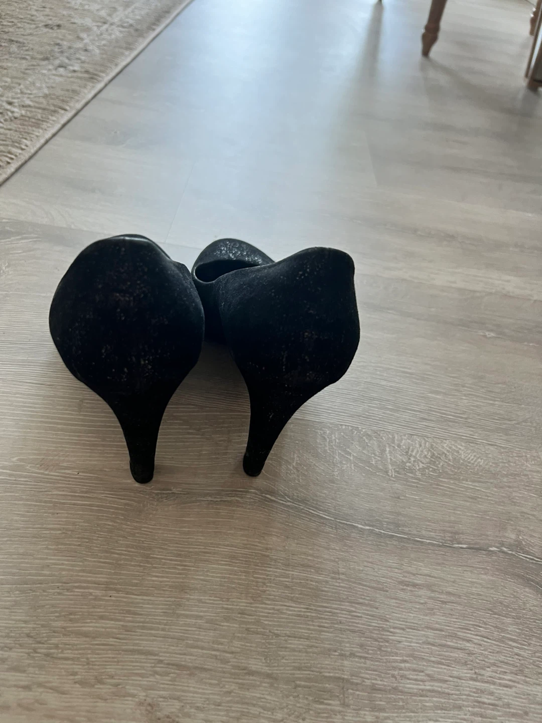 CHANEL Black Glitter Heels Size 40 - photo 2