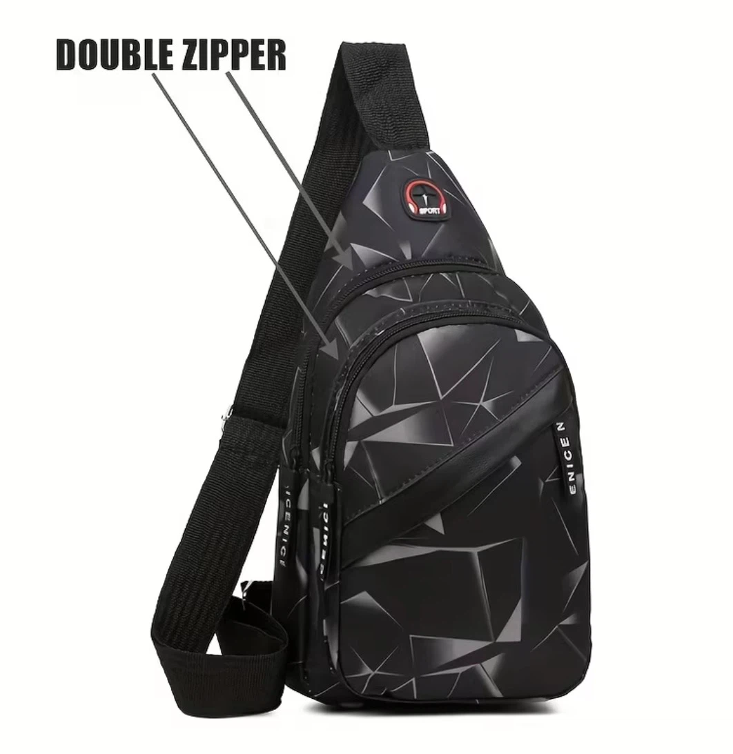 Black geometric Patter Chest Bag - photo 3