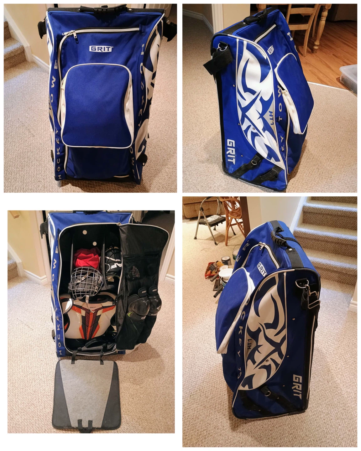 GRIT Hockey Gear Bag with Bauer Protective Gear