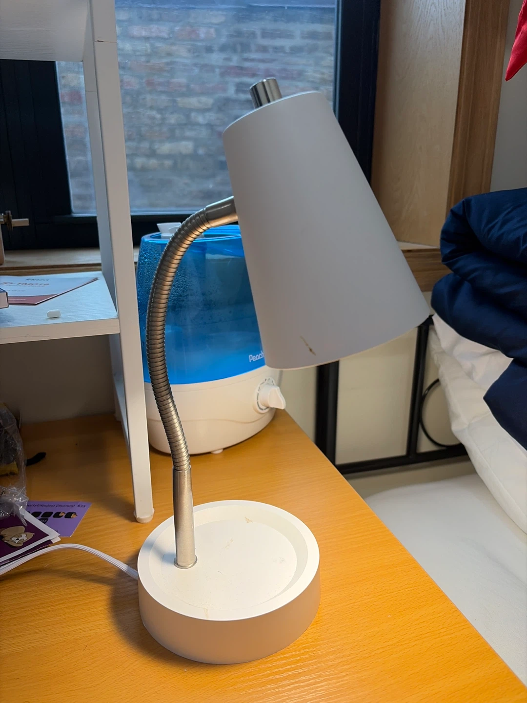 White Gooseneck Desk Lamp