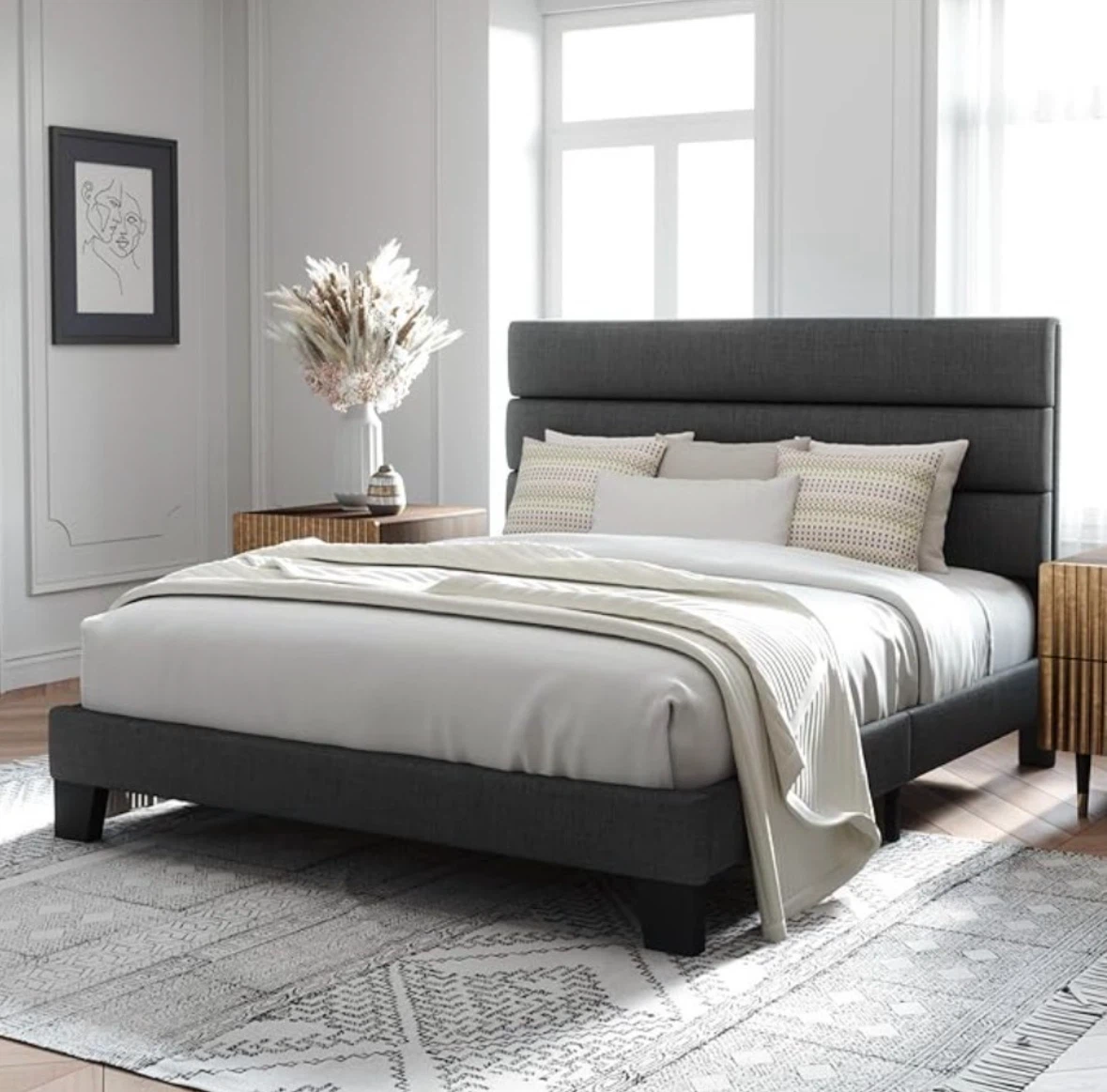 Full Size Nectar Queen Mattress + bedframe - photo 3