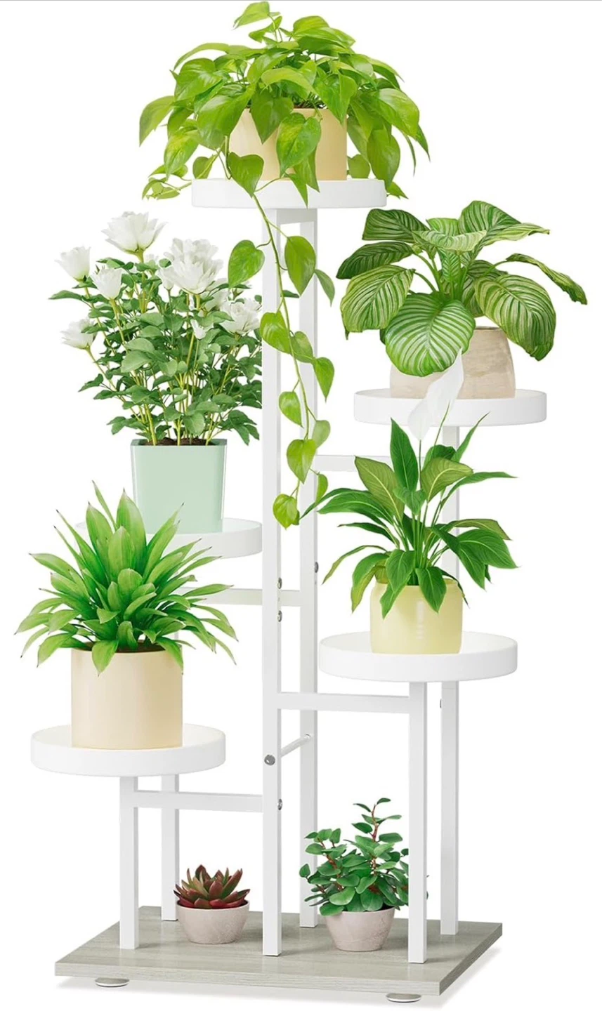 White Metal Plant Stand - photo 4