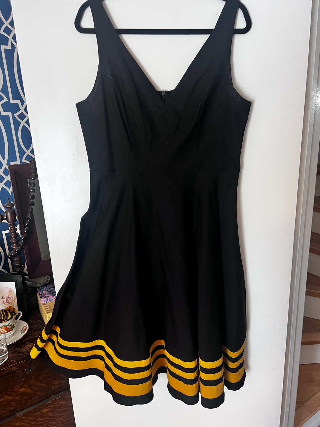 Rebel Love Clothing Black & Yellow Striped Dress XL - photo 3