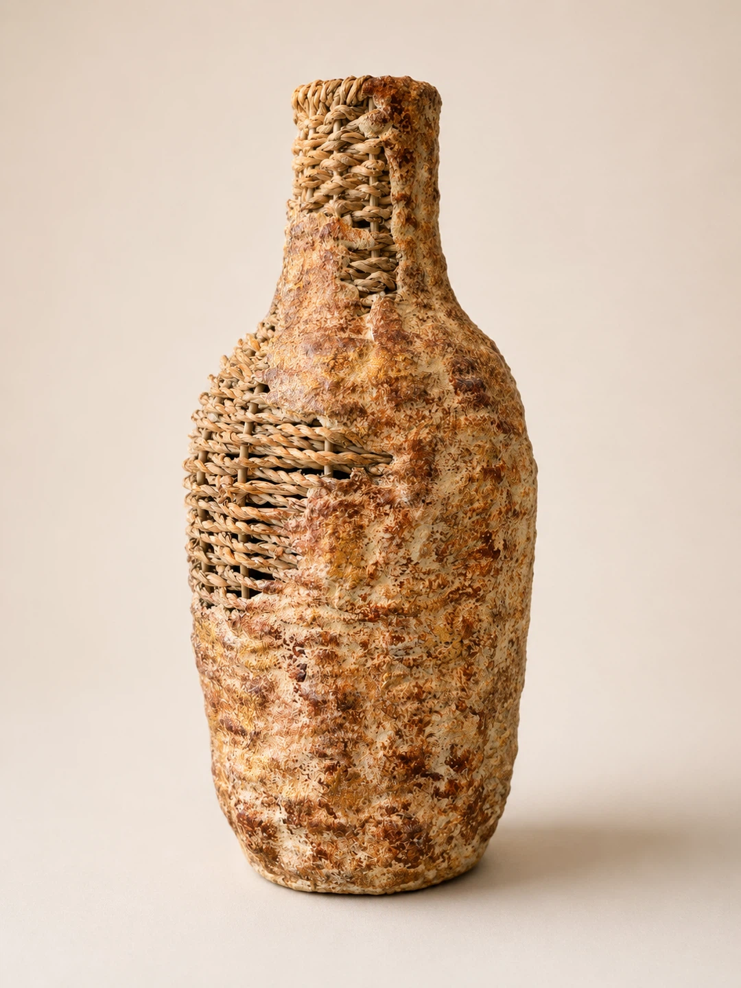 Handmade Textured Woven Bottle Vase - photo 3