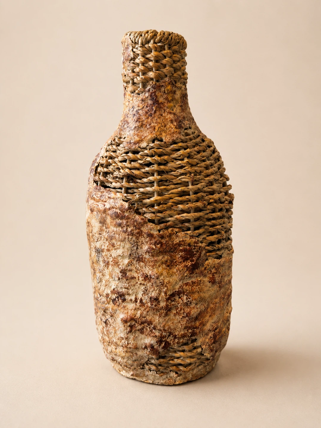 Handmade Textured Woven Bottle Vase - photo 4