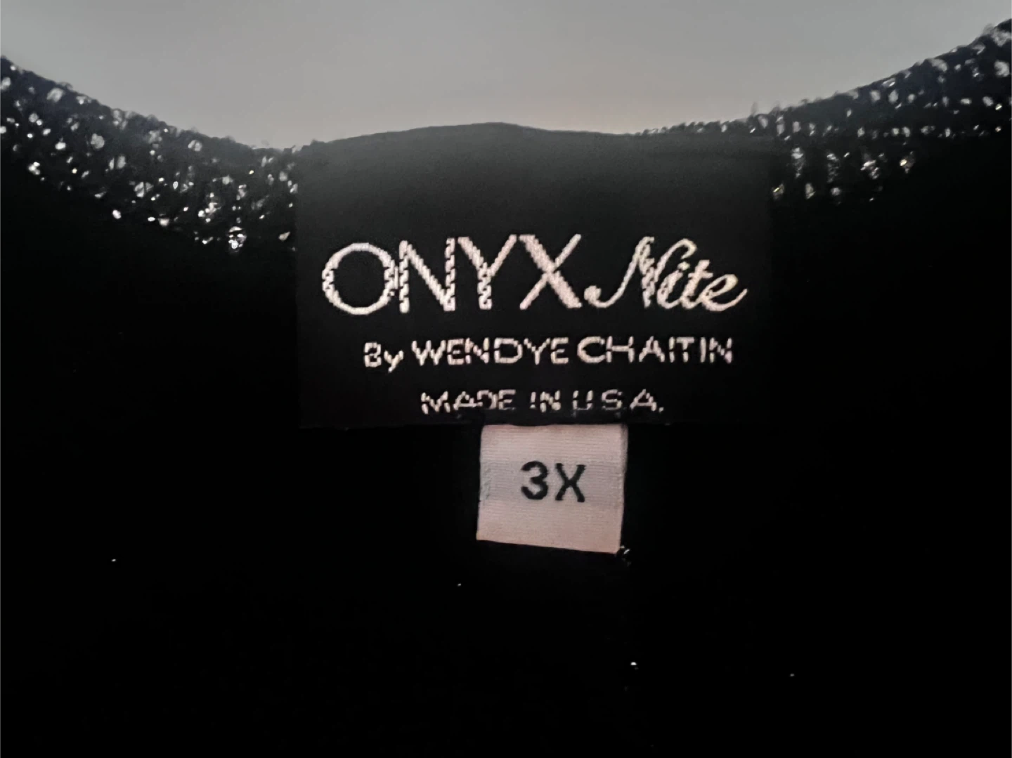 ONXY Nite By Wendye Chaitin Black Sparkle Tank Top 3X - photo 3