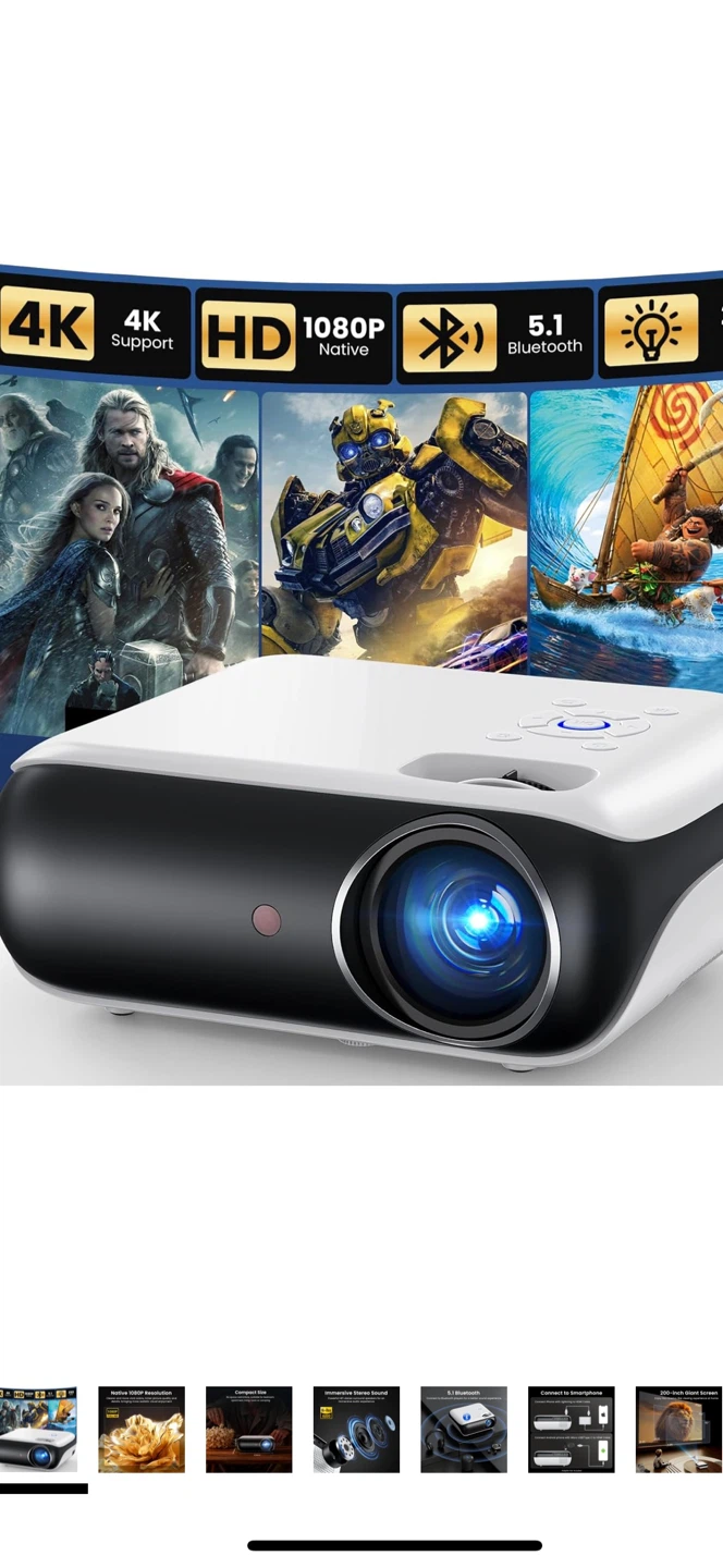1080P Bluetooth HD Projector