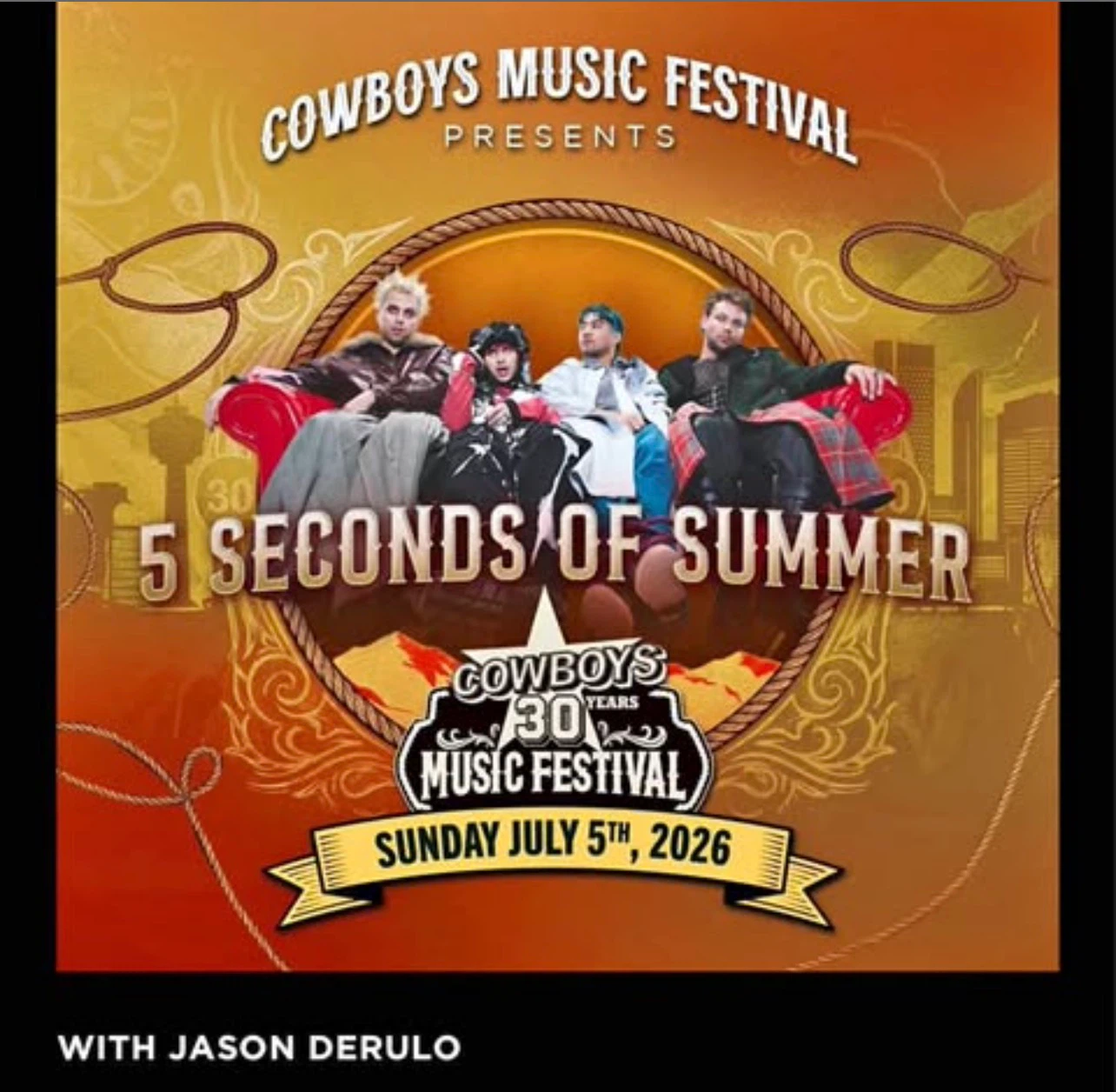 Cowboys Music Festival - 5 Seconds of Summer & Jason Derulo