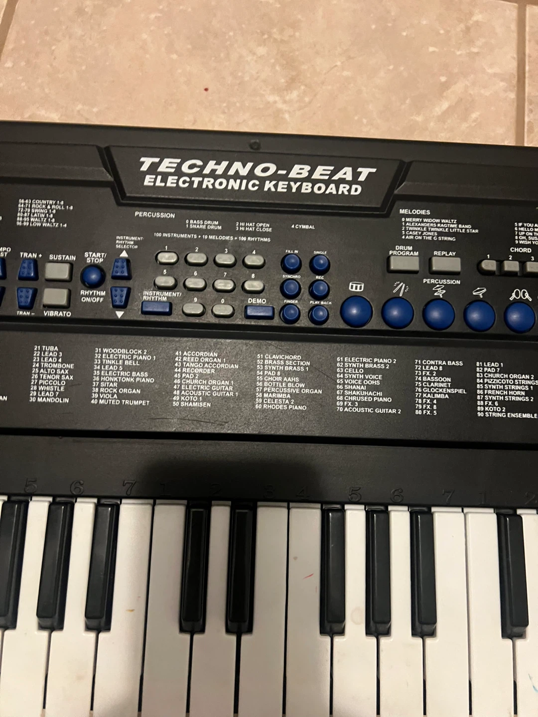 Techno-Beat Electronic Keyboard with 100 Instruments - photo 3