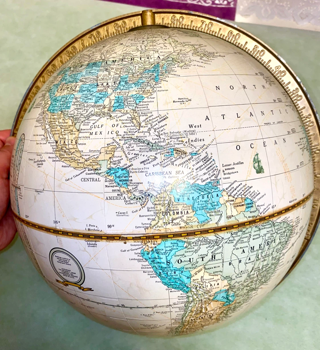Vintage George F. Cram Company Imperial World Globe