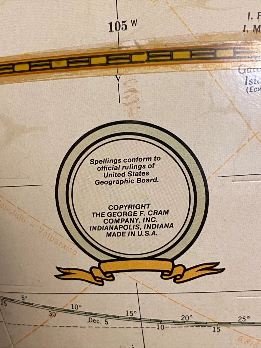 Vintage George F. Cram Company Imperial World Globe - photo 3