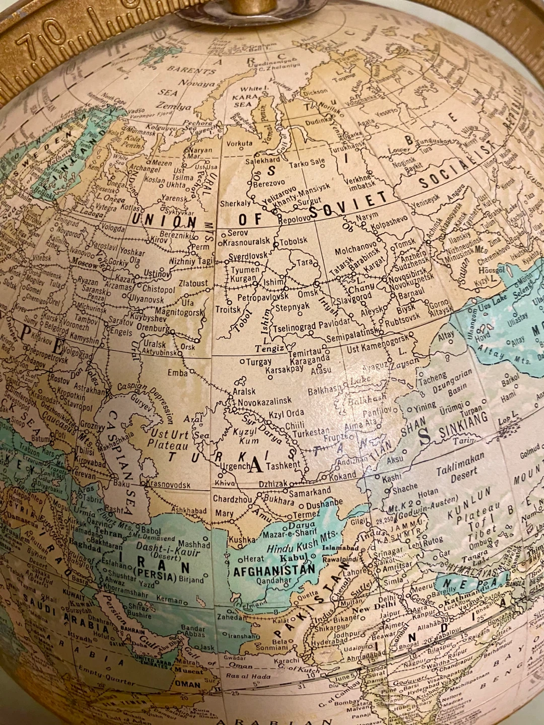 Vintage George F. Cram Company Imperial World Globe - photo 4