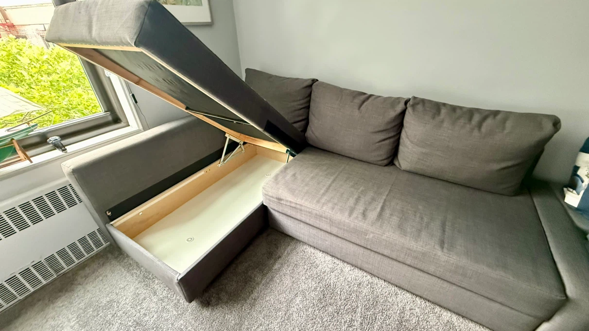 Gray Sectional Sofa with Storage - photo 4