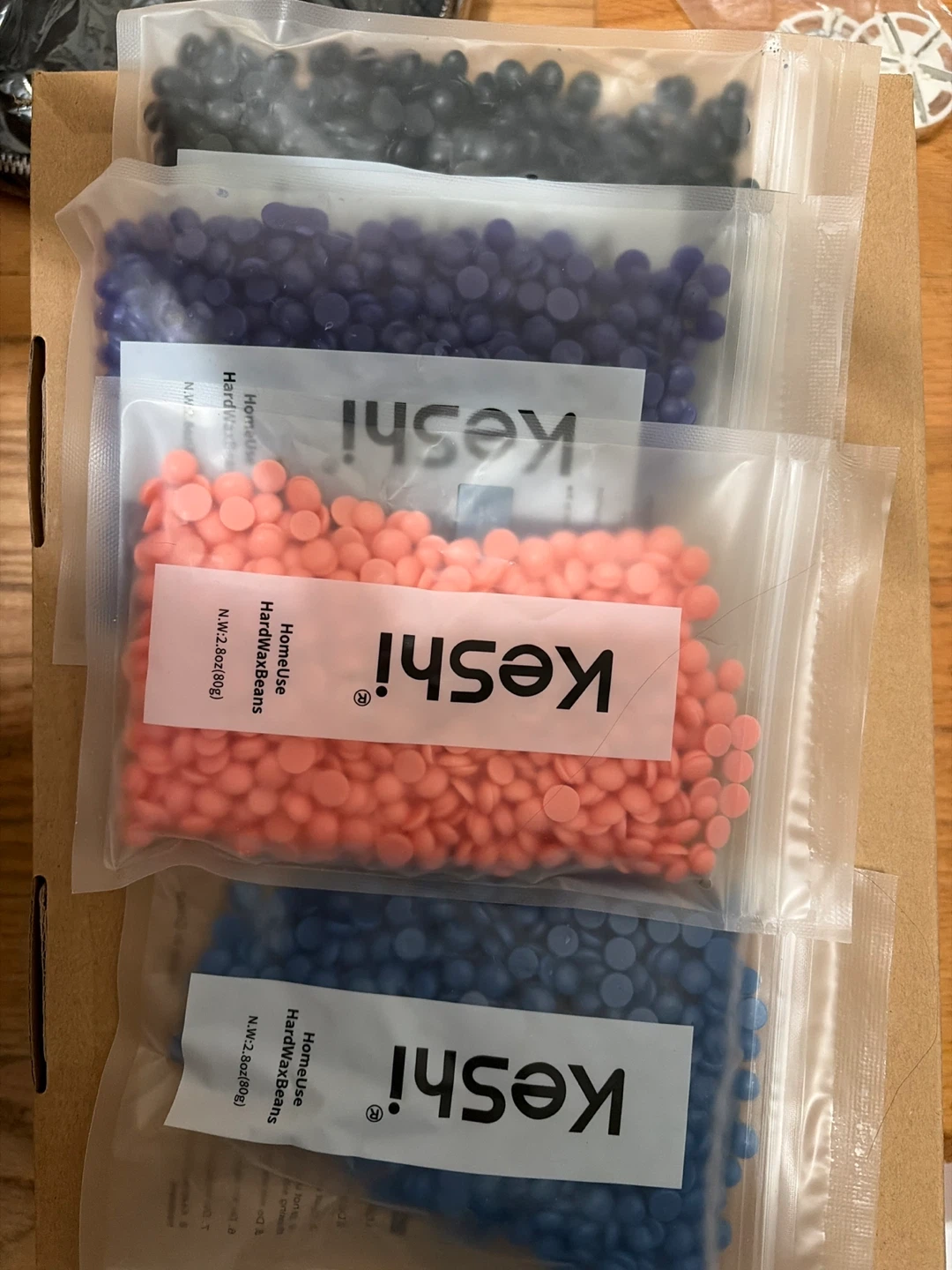 Kkeshi Hard Wax Beans - 4 Colors (80g Each)