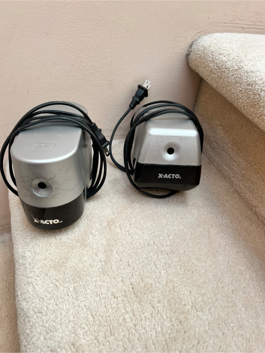Two X-ACTO Electric Pencil Sharpeners