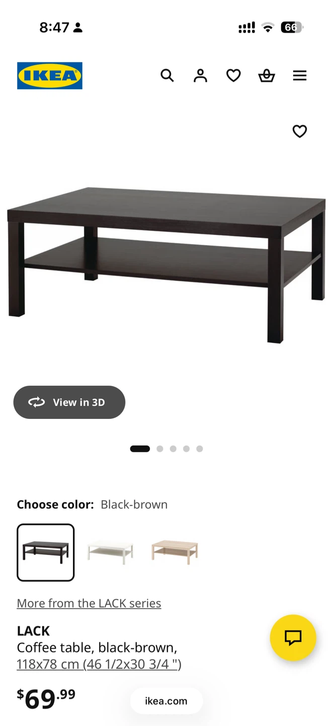 IKEA LACK Coffee Table - Black-brown - photo 3