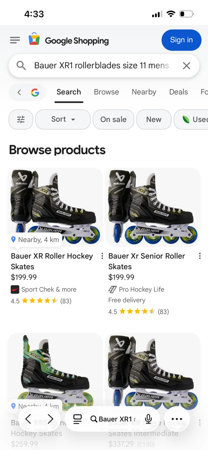 Bauer XR1 rollerblades size 11 mens - photo 4