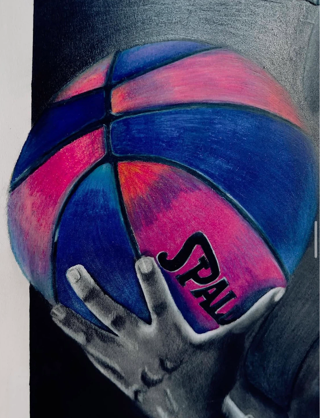 Original art piece (Basketball ) Go Knicks - photo 2