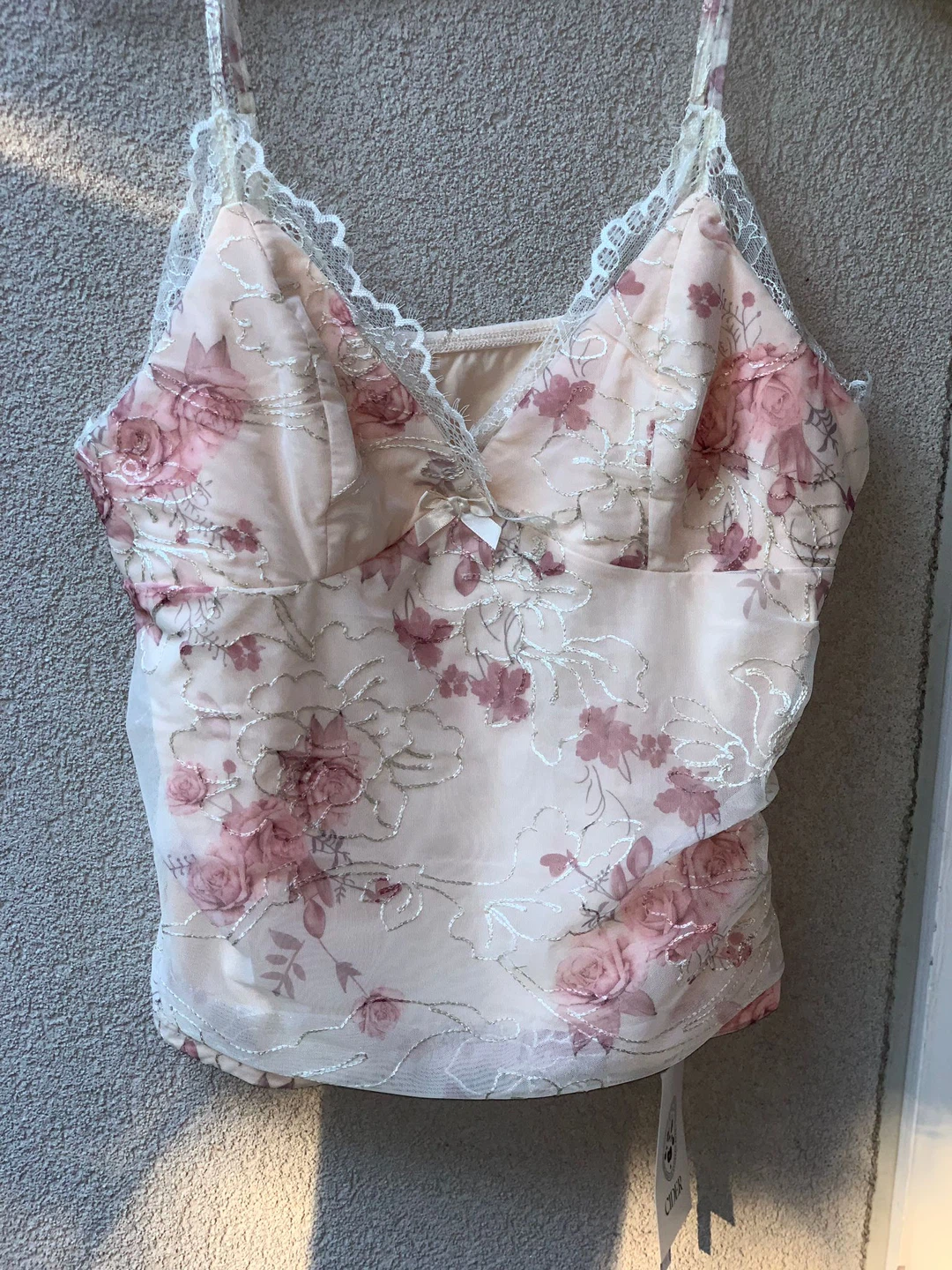 Y2K Floral Lace Cami (Retails for $33)