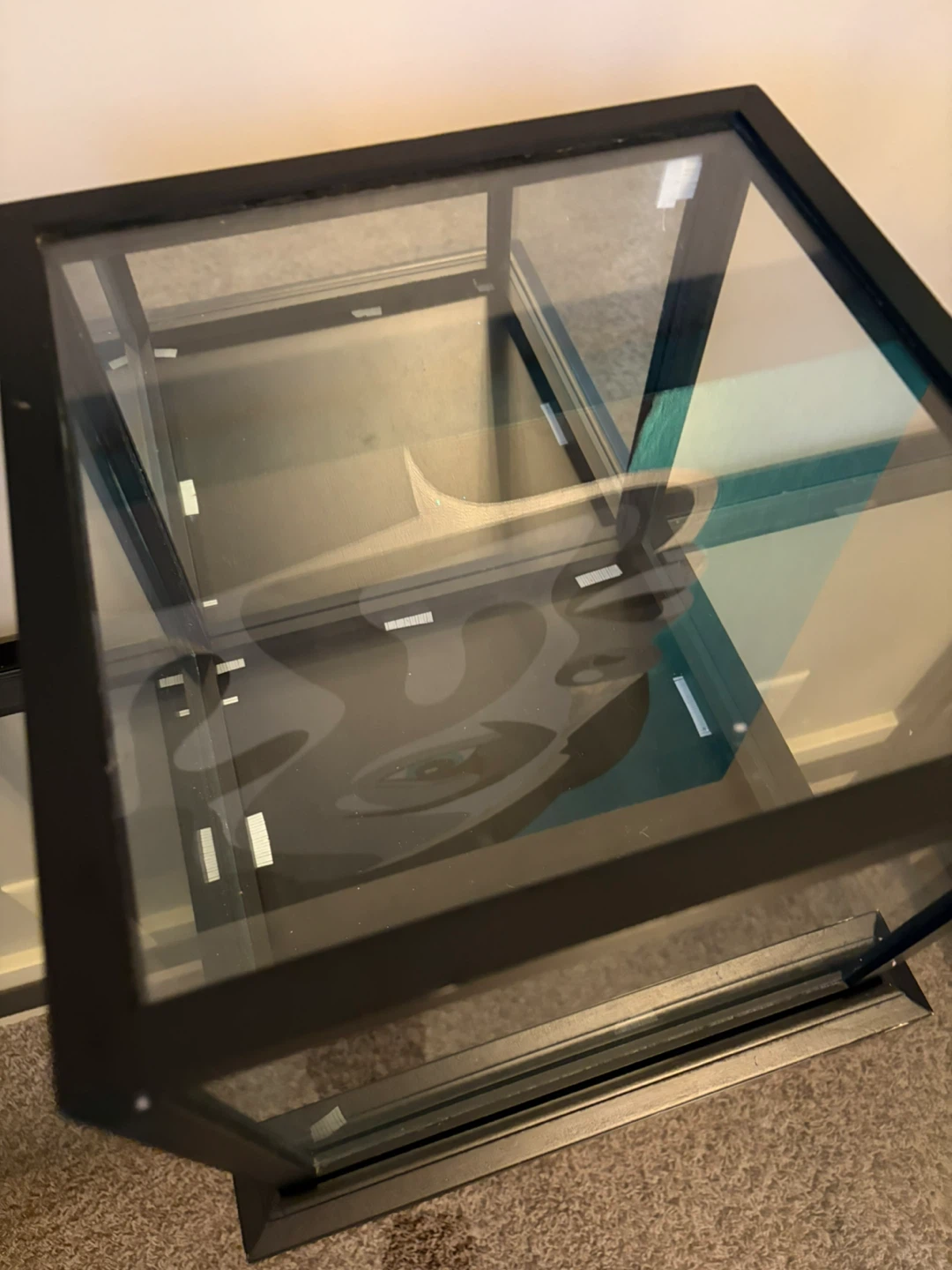 Display Case with Glass and Black Frame - photo 2
